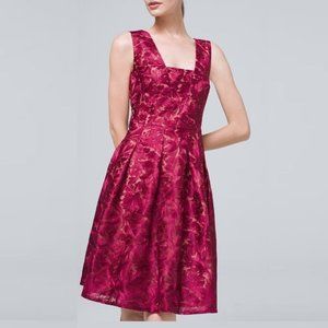 White House Black Market Floral Lace Fit And Flare Pocket Dress